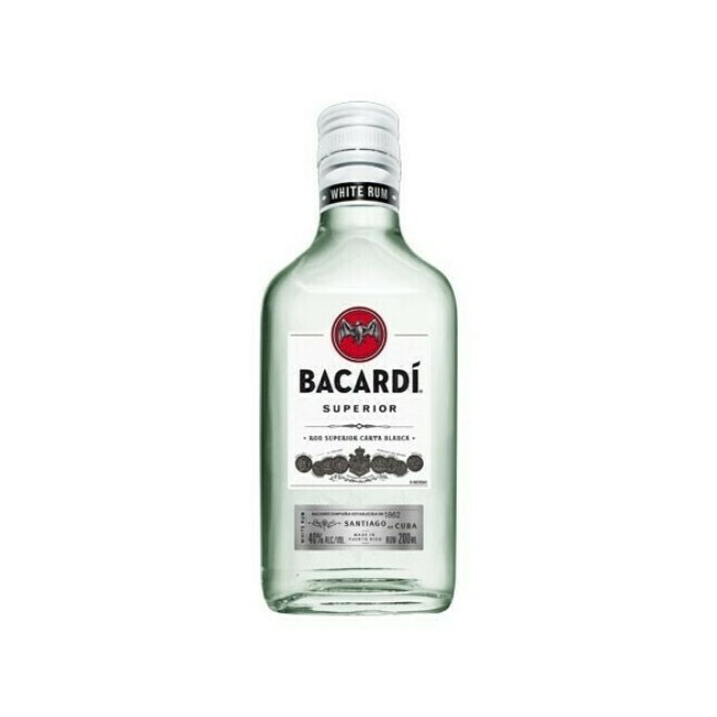 BACARDI BLANCA RUM 37,5%vol.20cl