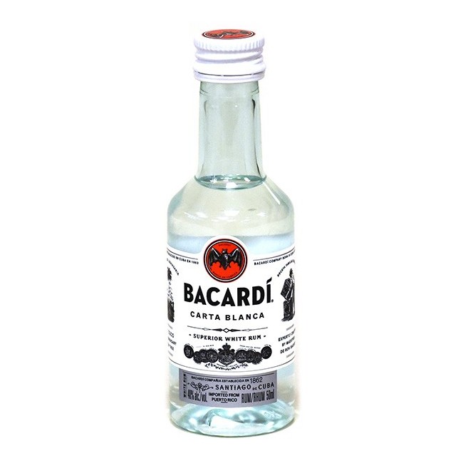 Bacardi Blanca Rum 40%Vol.50ml