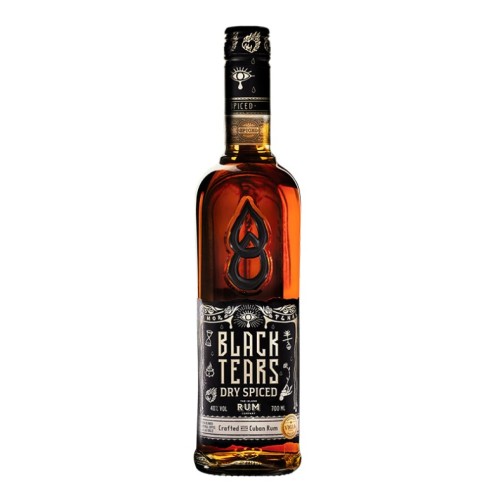 BLACK TEARS SPICED RUM 40% 70cl