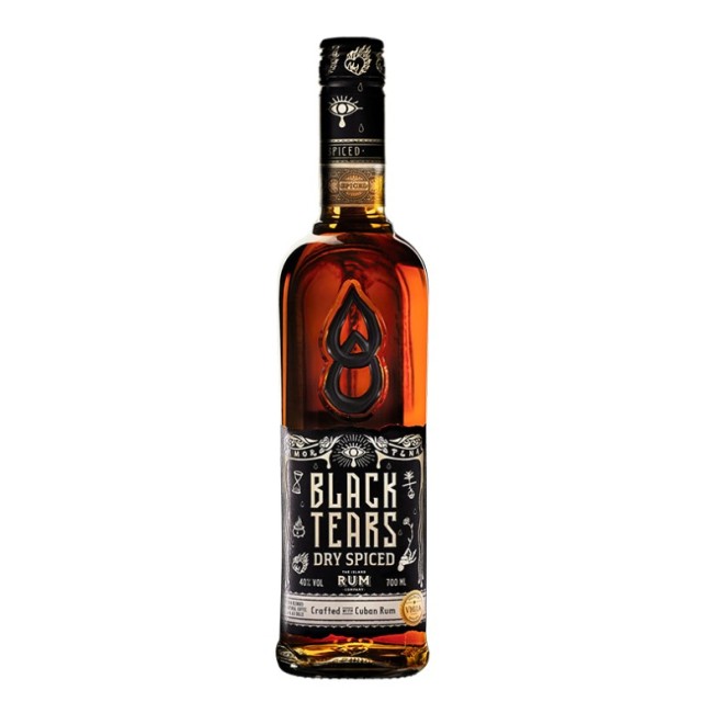 BLACK TEARS SPICED RUM 40% 70cl