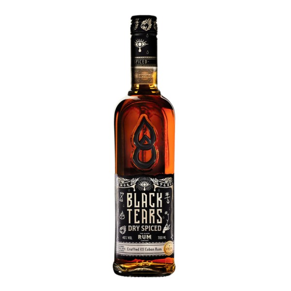 BLACK TEARS SPICED RUM 40% 70cl