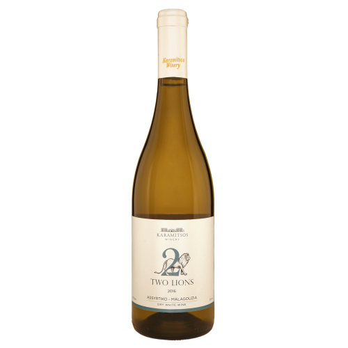 ΚΑΡΑΜΗΤΣΟΣ 2 LIONS ΛΕΥΚΟ ΑΣΣΥΡΤΙΚΟ-ΜΑΛΑΓΟΥΖΙΑ 75cl