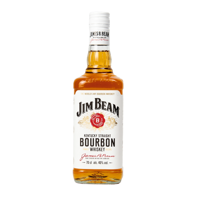JIM BEAM WHITE BOURBON 40%vol 70cl