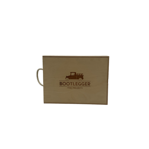 ΚΟΥΤΙ ΞΥΛΙΝΟ ΤΡΙΩΝ ΦΙΑΛΩΝ ΜΕ ΚΟΡΔΟΝΙ BOOTLEGGER