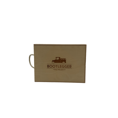 ΚΟΥΤΙ ΞΥΛΙΝΟ ΤΡΙΩΝ ΦΙΑΛΩΝ ΜΕ ΚΟΡΔΟΝΙ BOOTLEGGER