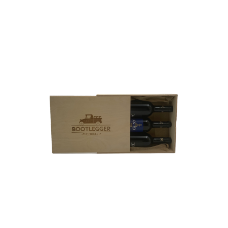 ΚΟΥΤΙ ΞΥΛΙΝΟ ΤΡΙΩΝ ΦΙΑΛΩΝ ΜΕ ΚΟΡΔΟΝΙ BOOTLEGGER