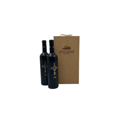 ΚΟΥΤΙ ΞΥΛΙΝΟ ΔΥΟ ΦΙΑΛΩΝ ΜΕ ΚΟΡΔΟΝΙ BOOTLEGGER