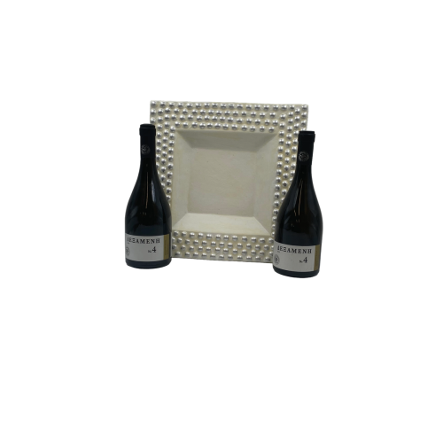 ΠΙΑΤΕΛΑ ΤΕΤΡΑΓΩΝΗ ΚΕΡΑΜΙΚΗ ΛΕΥΚΗ ΜΕ ΑΣΗΜΙ ΛΕΠΤΟΜ. 2