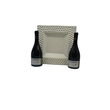 ΠΙΑΤΕΛΑ ΤΕΤΡΑΓΩΝΗ ΚΕΡΑΜΙΚΗ ΛΕΥΚΗ ΜΕ ΑΣΗΜΙ ΛΕΠΤΟΜ.