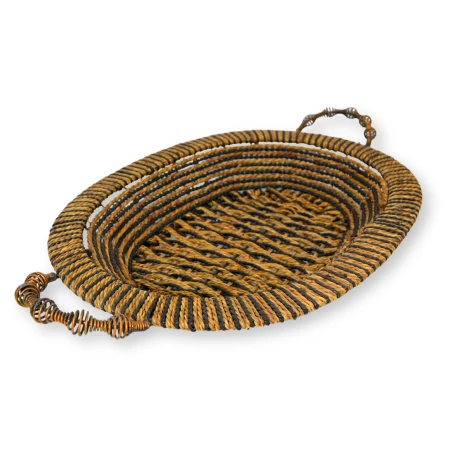 Πιατέλα Sea Grass μπεζ xl με 4 φιάλες