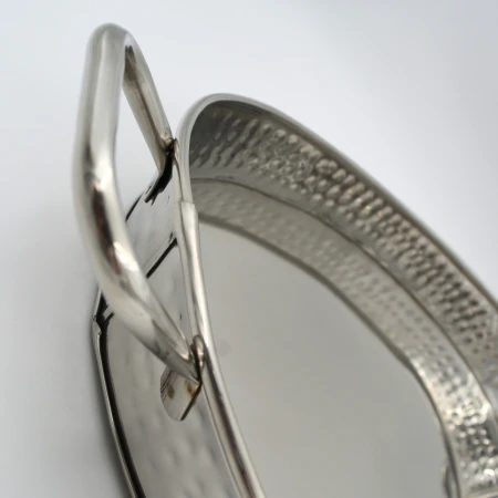 Δίσκος Stainless με 4 φιάλες κρασί