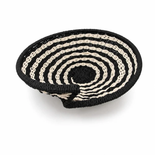 Δίσκος Black/white Πλεκτός με 4 φιάλες 2