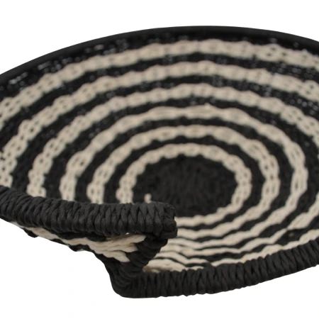 Δίσκος Black/white Πλεκτός με 4 φιάλες