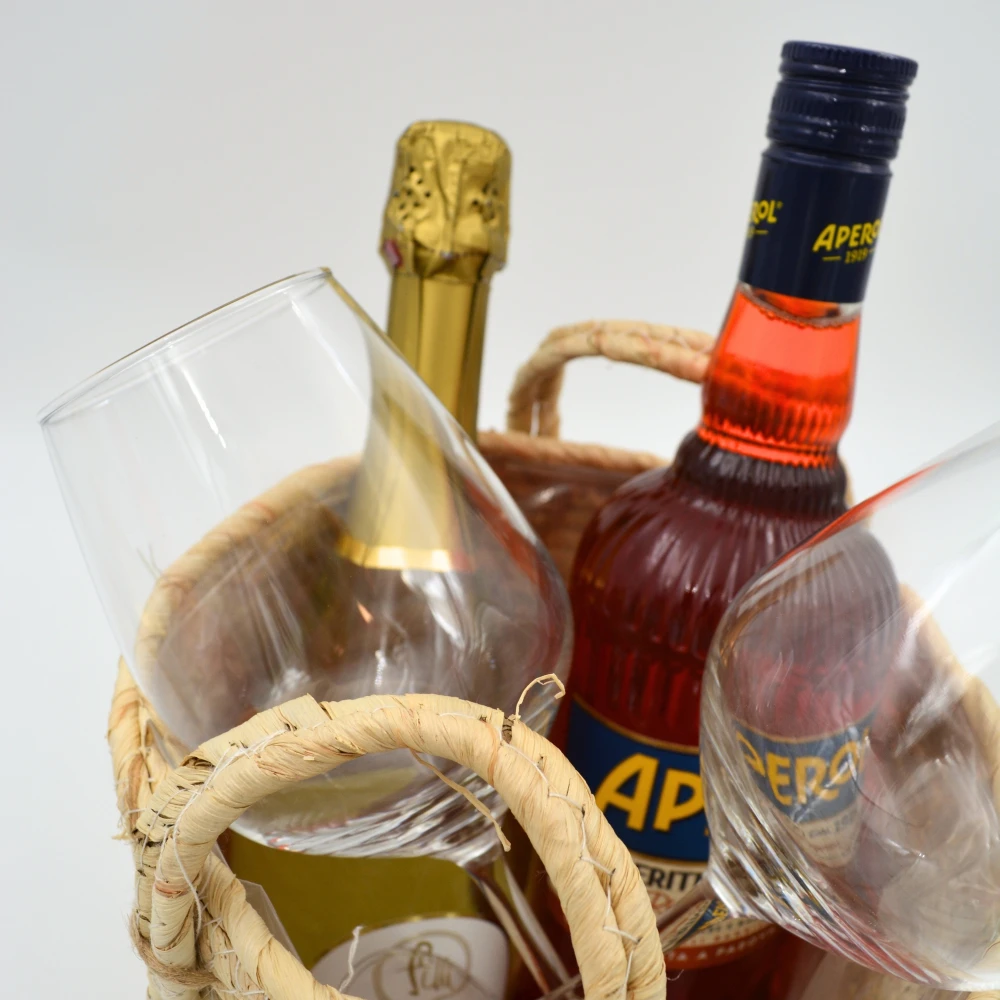 Διακοσμητικό Καλάθι Medium με 2 φιάλες